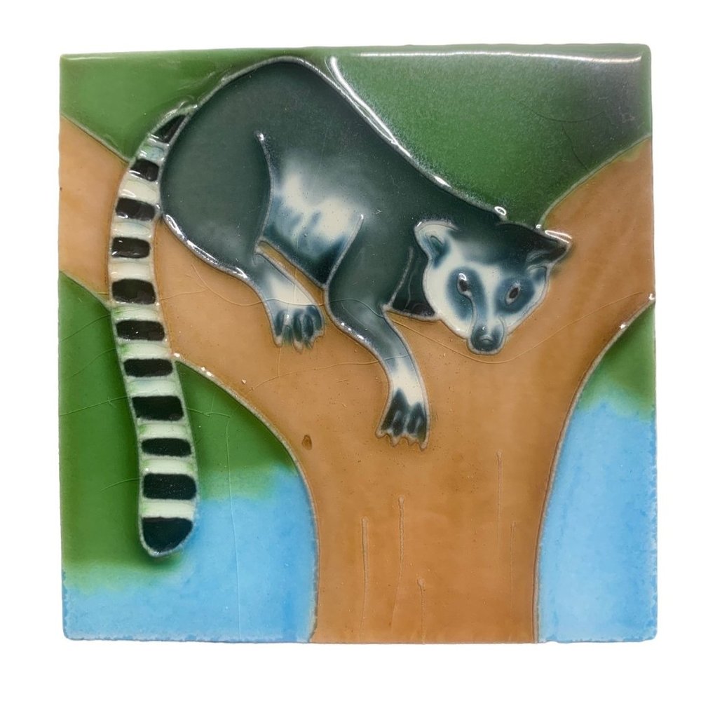 Ring Tailed Lemur Backsplash 4x4 Decorative Ceramic Wall Art Tile New
